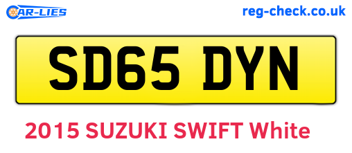SD65DYN are the vehicle registration plates.