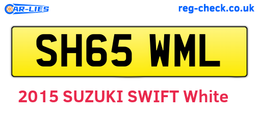 SH65WML are the vehicle registration plates.