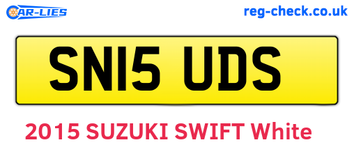 SN15UDS are the vehicle registration plates.