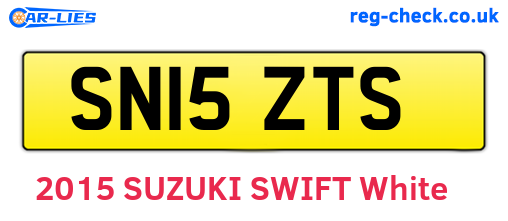 SN15ZTS are the vehicle registration plates.