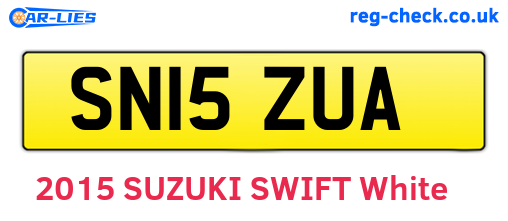SN15ZUA are the vehicle registration plates.
