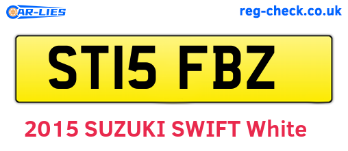 ST15FBZ are the vehicle registration plates.