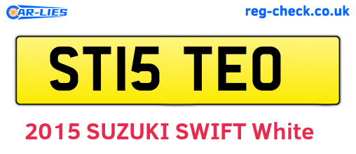 ST15TEO are the vehicle registration plates.