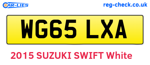 WG65LXA are the vehicle registration plates.