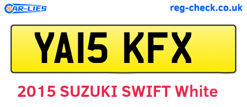 YA15KFX are the vehicle registration plates.