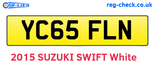 YC65FLN are the vehicle registration plates.
