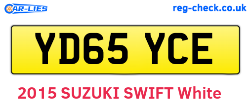YD65YCE are the vehicle registration plates.
