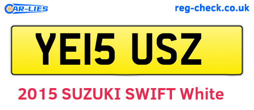 YE15USZ are the vehicle registration plates.