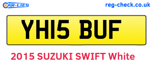 YH15BUF are the vehicle registration plates.