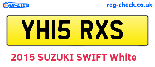 YH15RXS are the vehicle registration plates.