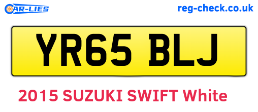YR65BLJ are the vehicle registration plates.