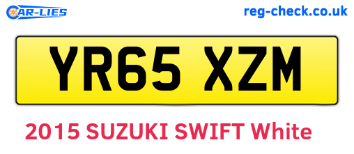 YR65XZM are the vehicle registration plates.