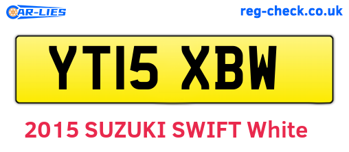 YT15XBW are the vehicle registration plates.