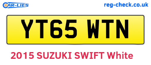 YT65WTN are the vehicle registration plates.