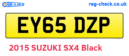 EY65DZP are the vehicle registration plates.