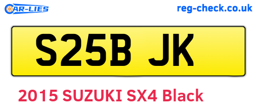 S25BJK are the vehicle registration plates.