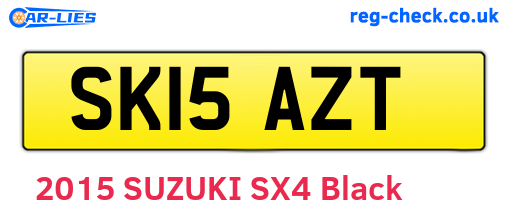 SK15AZT are the vehicle registration plates.