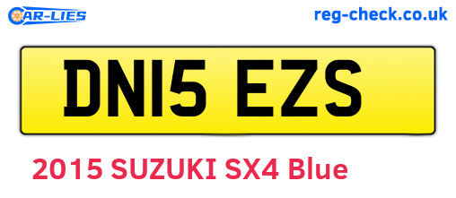 DN15EZS are the vehicle registration plates.