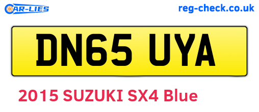 DN65UYA are the vehicle registration plates.