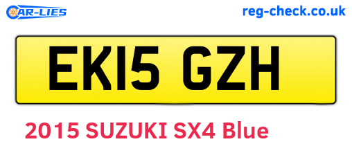 EK15GZH are the vehicle registration plates.