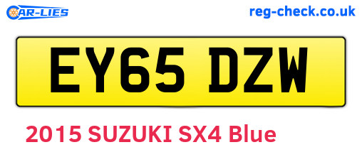 EY65DZW are the vehicle registration plates.