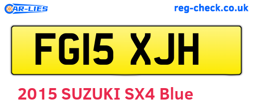 FG15XJH are the vehicle registration plates.