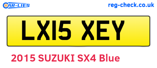 LX15XEY are the vehicle registration plates.