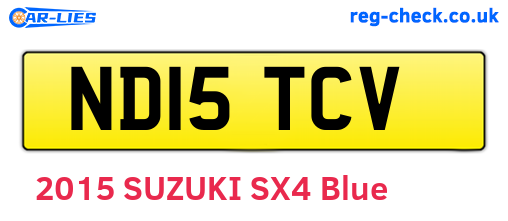 ND15TCV are the vehicle registration plates.