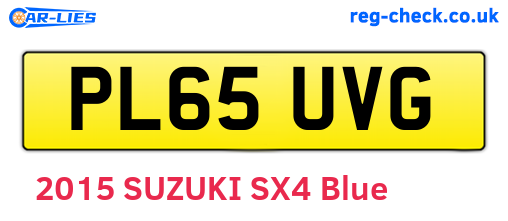 PL65UVG are the vehicle registration plates.