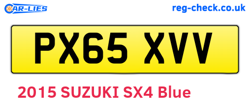 PX65XVV are the vehicle registration plates.