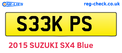 S33KPS are the vehicle registration plates.