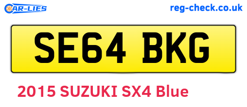 SE64BKG are the vehicle registration plates.