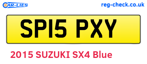 SP15PXY are the vehicle registration plates.