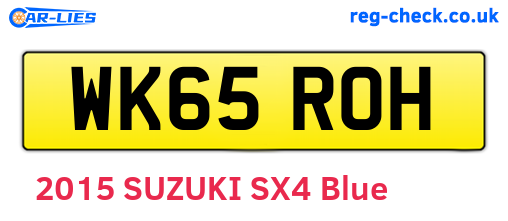 WK65ROH are the vehicle registration plates.