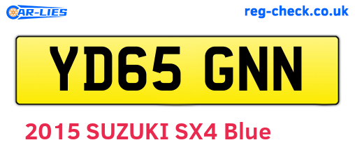 YD65GNN are the vehicle registration plates.