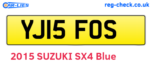 YJ15FOS are the vehicle registration plates.