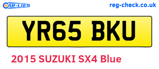 YR65BKU are the vehicle registration plates.