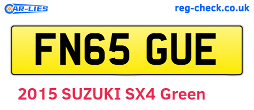 FN65GUE are the vehicle registration plates.