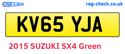 KV65YJA are the vehicle registration plates.