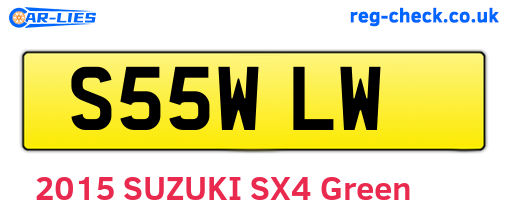 S55WLW are the vehicle registration plates.