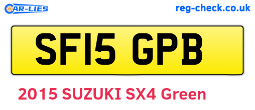 SF15GPB are the vehicle registration plates.