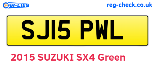 SJ15PWL are the vehicle registration plates.