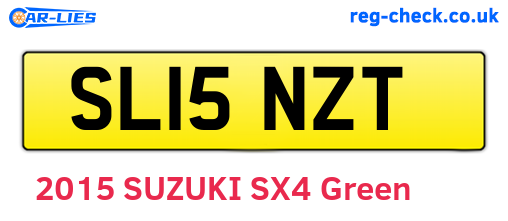 SL15NZT are the vehicle registration plates.