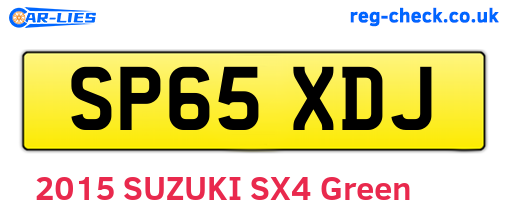 SP65XDJ are the vehicle registration plates.