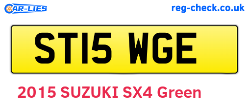 ST15WGE are the vehicle registration plates.