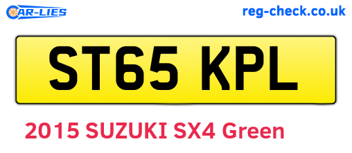 ST65KPL are the vehicle registration plates.