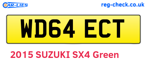 WD64ECT are the vehicle registration plates.