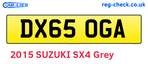 DX65OGA are the vehicle registration plates.