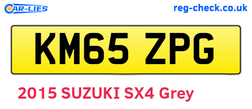 KM65ZPG are the vehicle registration plates.