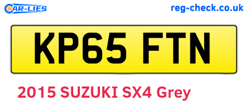 KP65FTN are the vehicle registration plates.